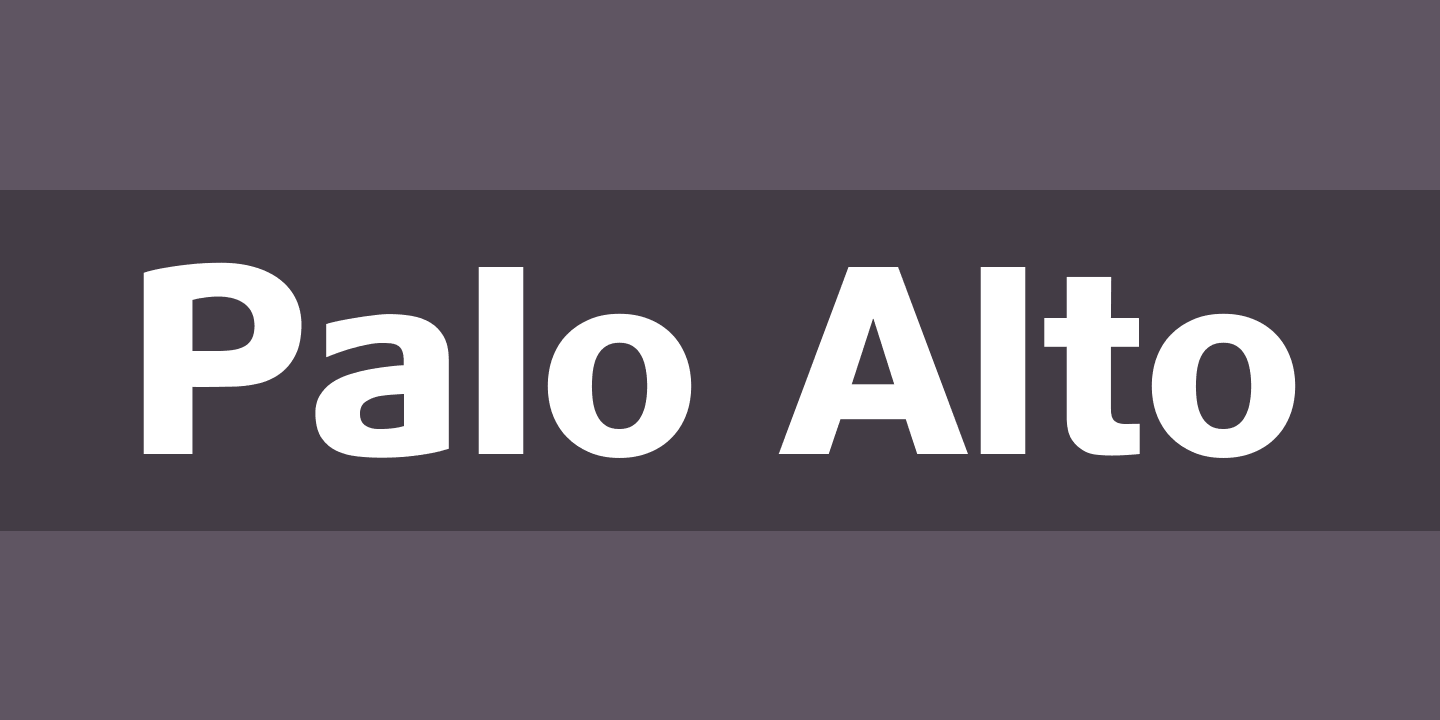 Palo Alto Font preview